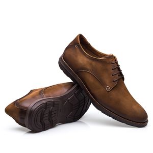 Sapato Masculino Casual Fascar Derby Marrom Em Couro