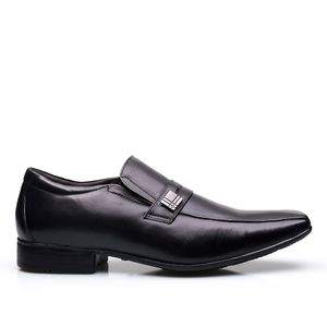 Mocassim Masculino Social Fascar Preto Em Couro