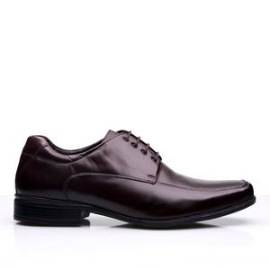 Sapato Masculino Social Fascar Active Air Flow Derby Marrom Em Couro