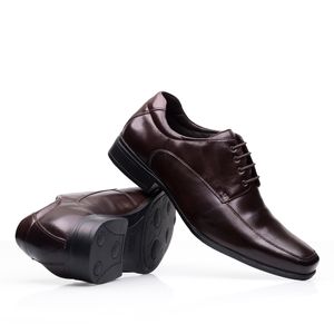Sapato Masculino Social Fascar Active Air Flow Derby Marrom Em Couro
