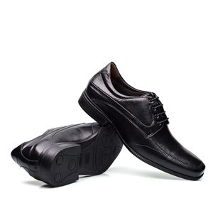 Sapato Social Derby Em Couro Alto Conforto Tamanho Grande-Active Air Flow