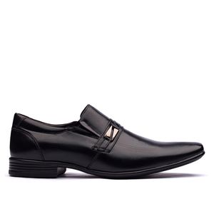 Mocassim Masculino Social Fascar Lite Preto Em Couro