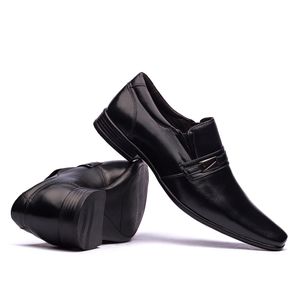 Mocassim Masculino Social Fascar Lite Preto Em Couro