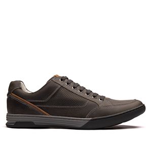 Tênis Masculino Casual Fascar Barcelos Marrom Em Couro Tênis Masculino Casual Fascar Barcelos Marrom Em Couro