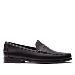 Mocassim Masculino Casual Fascar Penny Loafer Preto Em Couro