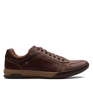 Sapatênis Masculino Casual Fascar Marrom Em Couro