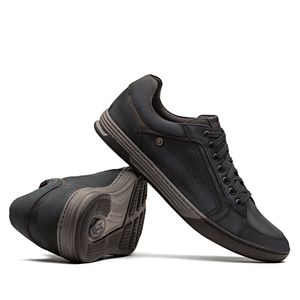 Sapatênis Masculino Casual Fascar Azul-Marinho Em Couro