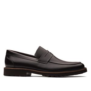 Mocassim Masculino Casual Fascar Lite Penny Loafer Preto Em Couro