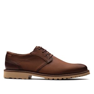 Sapato Masculino Casual Fascar Lite Derby Marrom Em Couro