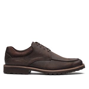Sapato Masculino Casual Fascar Lite Derby Marrom Em Couro