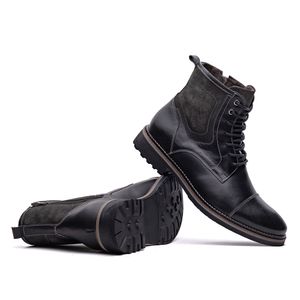 Coturno Masculino Fascar Preto Em Couro