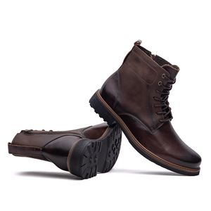 Coturno Masculino Fascar Marrom Em Couro