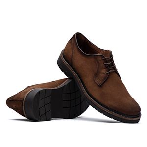 Sapato Masculino Casual Fascar Derby Marrom Em Couro