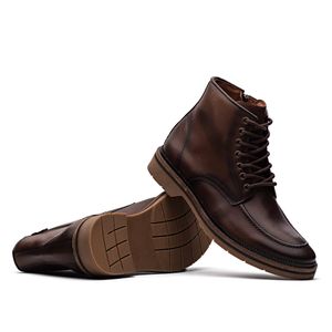 Coturno Masculino Fascar Marrom Em Couro