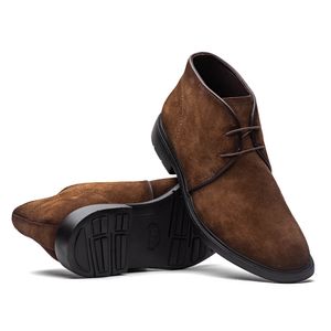 Bota Masculina Casual Fascar Extralight Marrom Em Couro