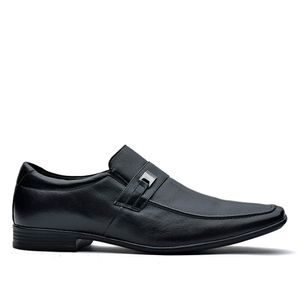 Sapato Masculino Social Fascar Lite Derby Preto Em Couro