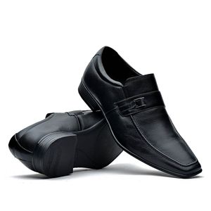 Sapato Masculino Social Fascar Lite Derby Preto Em Couro