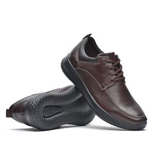 Sapato Masculino Casual Fascar Lite Derby Marrom Em Couro