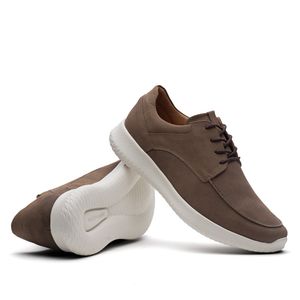Sapato Masculino Casual Fascar Lite Derby Cinza Em Couro