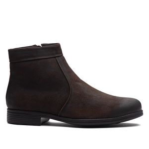 Bota Masculina Casual Fascar Active Air Flow Marrom Em Couro