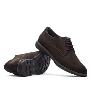Sapato Masculino Casual Fascar Derby Marrom Em Couro