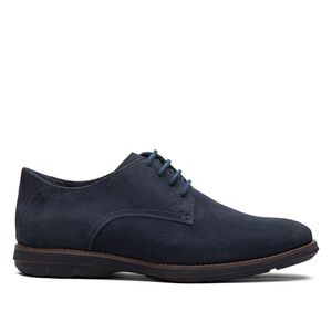 Sapato Masculino Casual Fascar Derby Azul-Marinho Em Couro