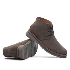 Bota Masculina Casual Fascar Cinza Em Couro