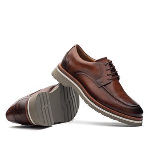 Sapato Masculino Casual Fascar Derby Marrom Em Couro