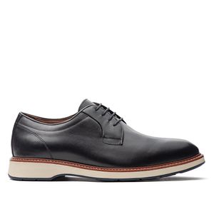 Sapato Masculino Casual Fascar Derby Preto Em Couro