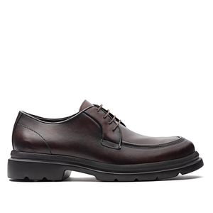 Sapato Masculino Casual Fascar Lite Derby Marrom Em Couro