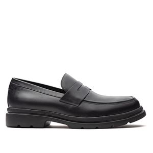 Mocassim Masculino Casual Fascar Lite Penny Loafer Preto Em Couro