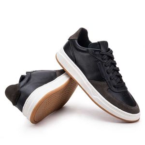 Tênis Masculino Casual Fascar Preto Em Couro