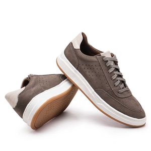 Tênis Masculino Casual Fascar Cinza Em Couro