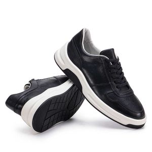 Tênis Masculino Casual Fascar Preto Em Couro