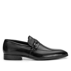 Mocassim Masculino Social Fascar Preto Em Couro