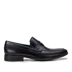 Mocassim Masculino Social Fascar Lisboa Penny Loafer Preto Em Couro