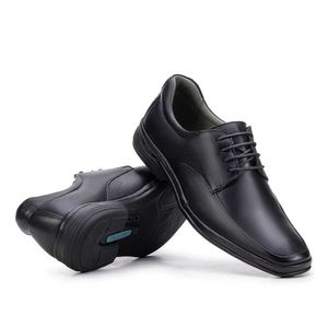 Sapato Masculino Social Fascar Derby Preto Em Couro