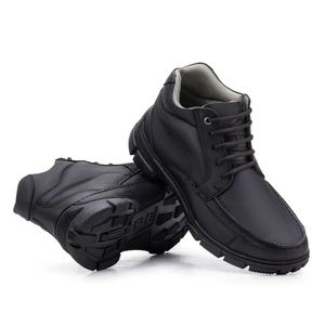 Bota Masculina Casual Fascar Preta Em Couro
