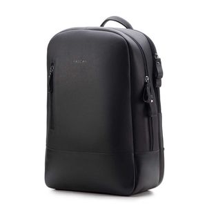 Mochila Masculina Executiva Fascar Preta Em Couro