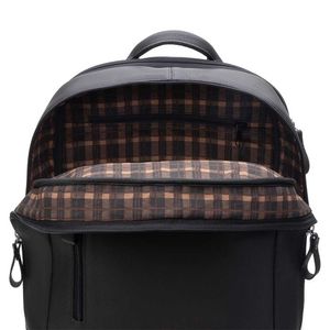 Mochila Masculina Executiva Fascar Preta Em Couro