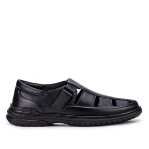 Mocassim Masculino Casual Fascar Preto Em Couro