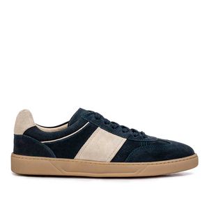 Tênis Masculino Casual Fascar Azul Em Couro