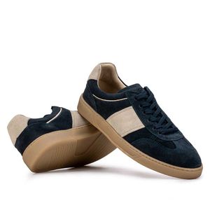Tênis Masculino Casual Fascar Azul Em Couro