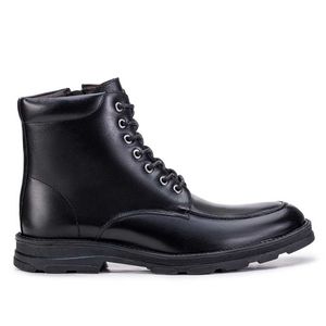 Bota Masculina Casual Fascar Preta Em Couro