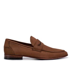 Mocassim Masculino Casual Fascar Marrom Em Couro