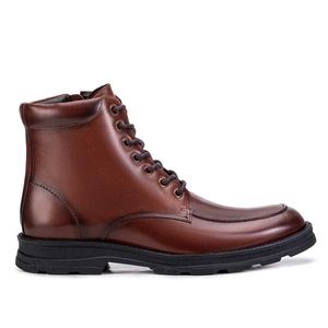 Bota Masculina Casual Fascar Marrom Em Couro