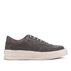Tênis Masculino Casual Fascar Cinza Em Couro