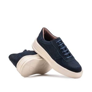 Tênis Masculino Casual Fascar Cinza Em Couro