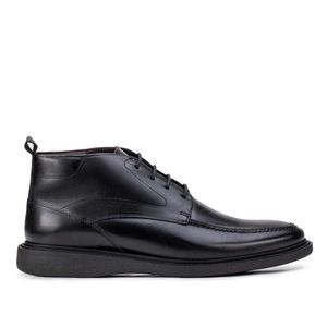 Bota Masculina Casual Fascar Mafra Preta Em Couro