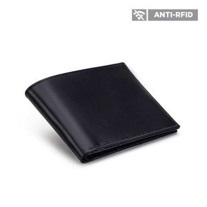 Carteira Masculina Fascar Preta Em Couro Com Proteção Rfid